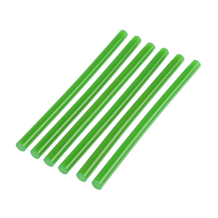 ТУНДРА Клеевые стержни ТУНДРА, 11 х 200 мм, зеленые, 6 шт.