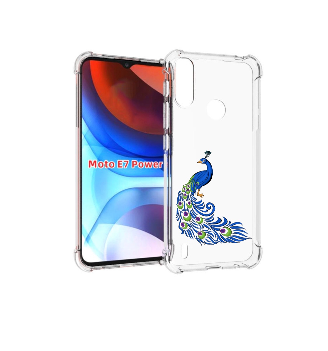 

Чехол MyPads жарптица-голубая для Motorola Moto E7 Power, Прозрачный, Tocco