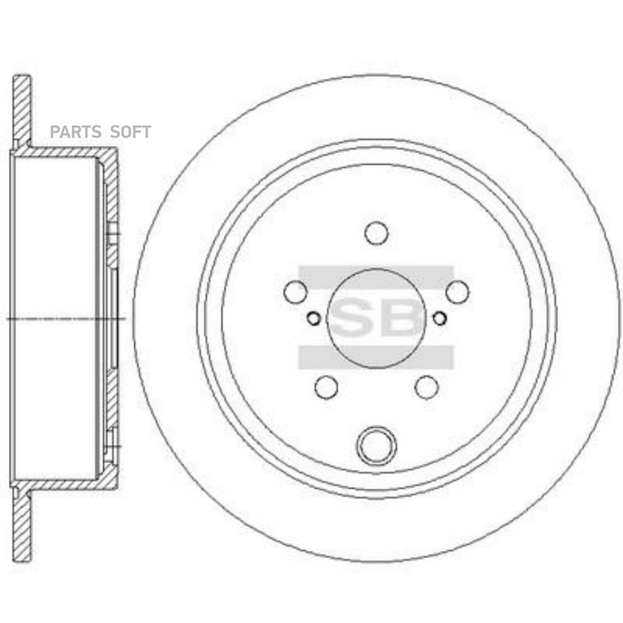 

Диск Тормозной Задний Subaru Lagasy V 09-, Forester 08- Sd4706 Sangsin brake арт. SD4706