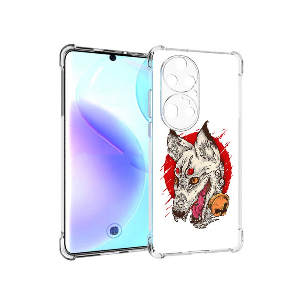 

Чехол MyPads Tocco для Huawei P50 Pro страшная собака, Прозрачный, Tocco