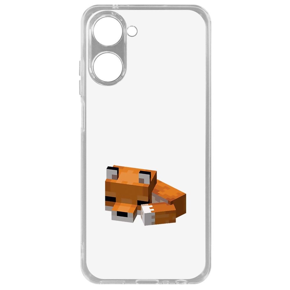 

Чехол Minecraft-Спящий Лисенок для Realme 10 4G, Прозрачный