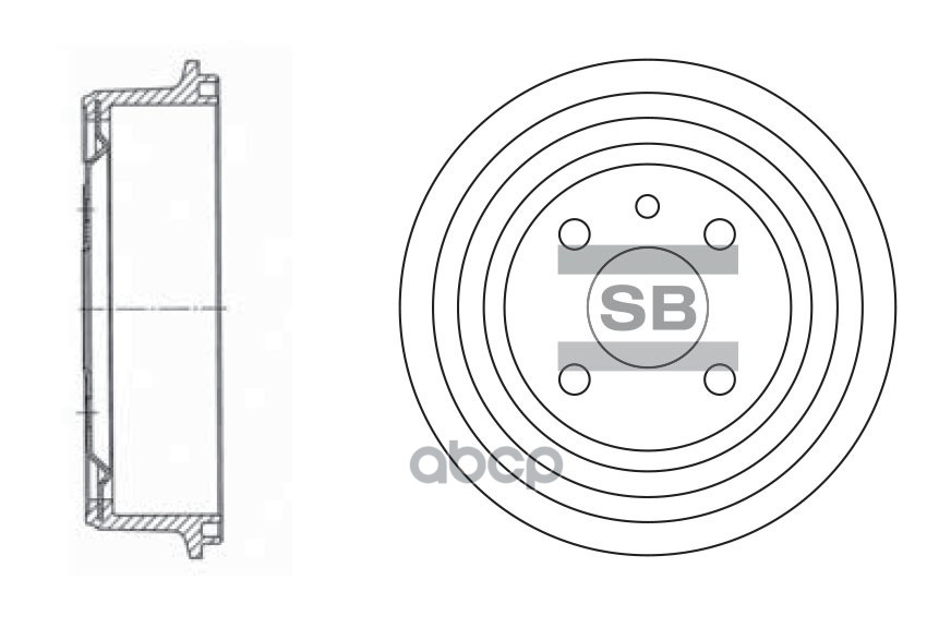 Барабан Тормозной Daewoo Lanos, Opel Astra F Sd3034 Sangsin brake арт. SD3034