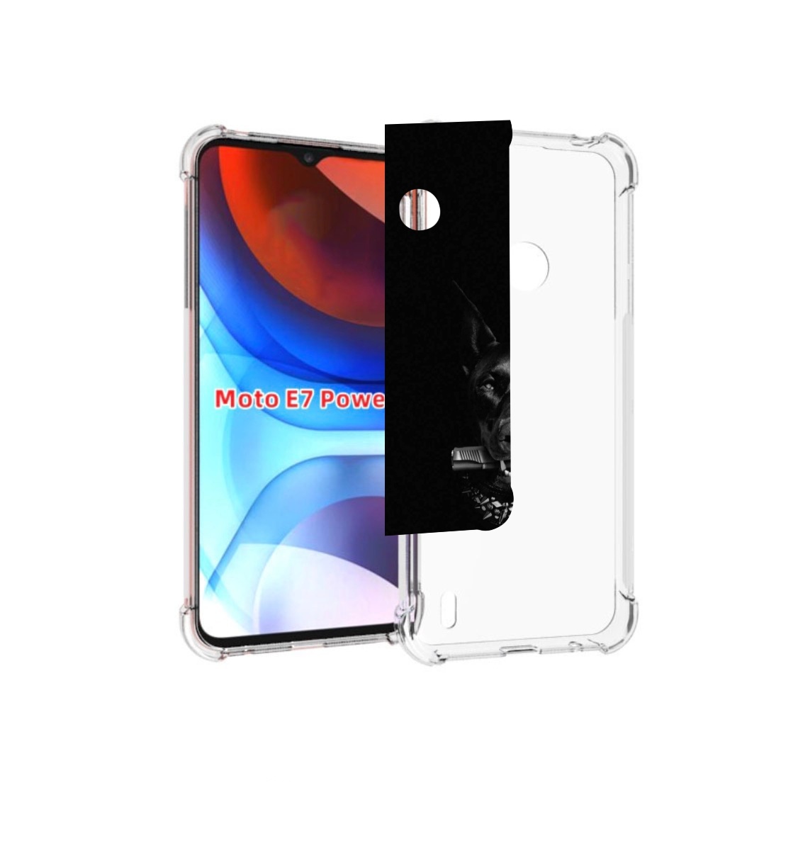 

Чехол MyPads доберман мужской для Motorola Moto E7 Power, Прозрачный, Tocco