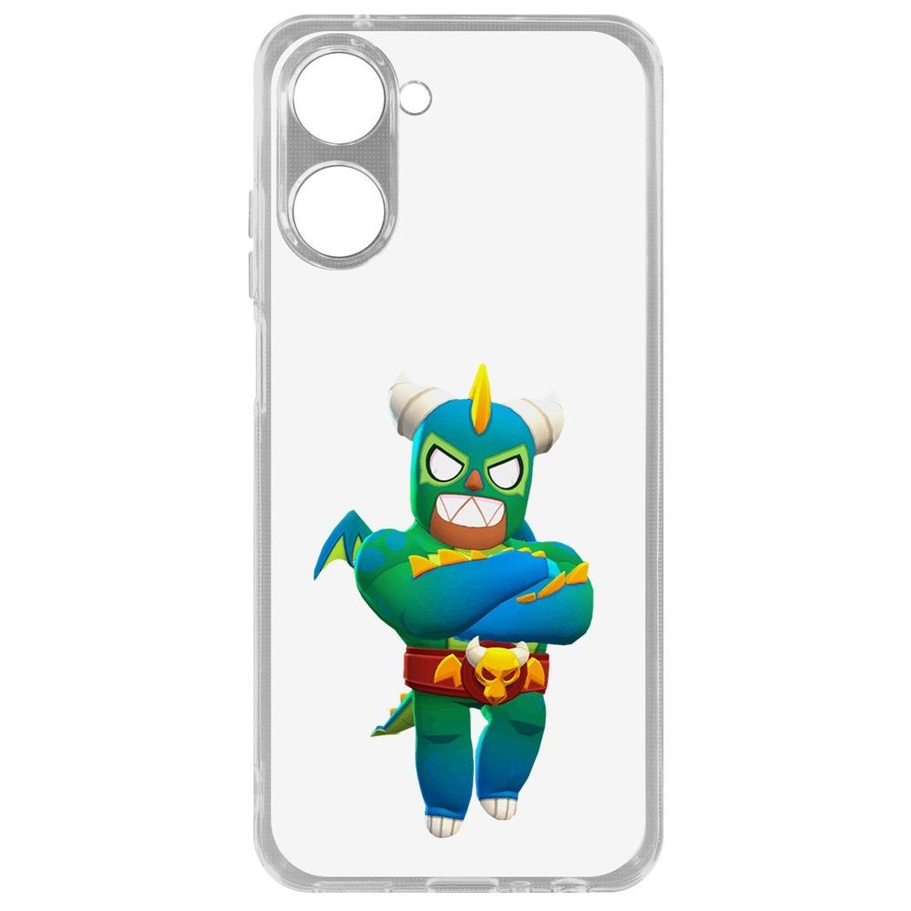 

Чехол Brawl Stars-Эль Дракон Вердозо для Realme 10 4G, Прозрачный