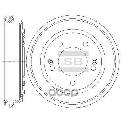 Барабан Тормозной Kia Soul 09- Sd1097 Sangsin brake арт. SD1097