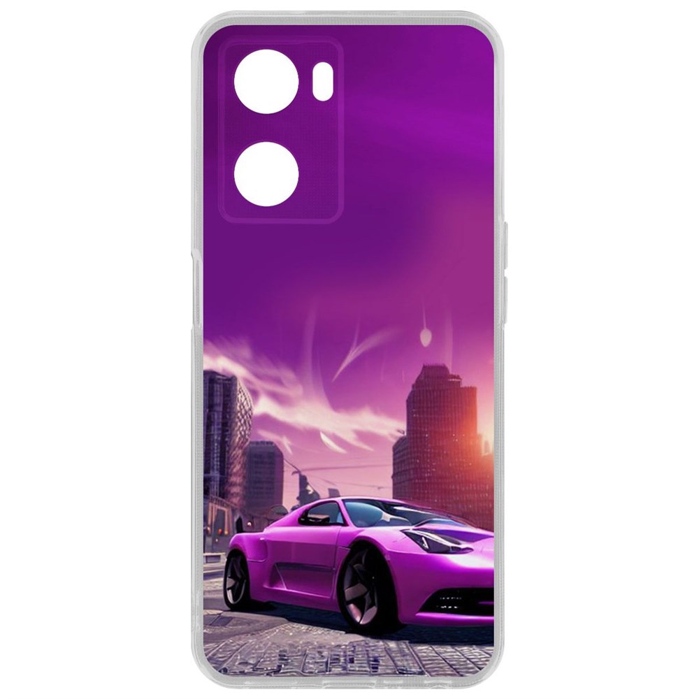 

Чехол Розовое авто для Oppo A57s, Прозрачный
