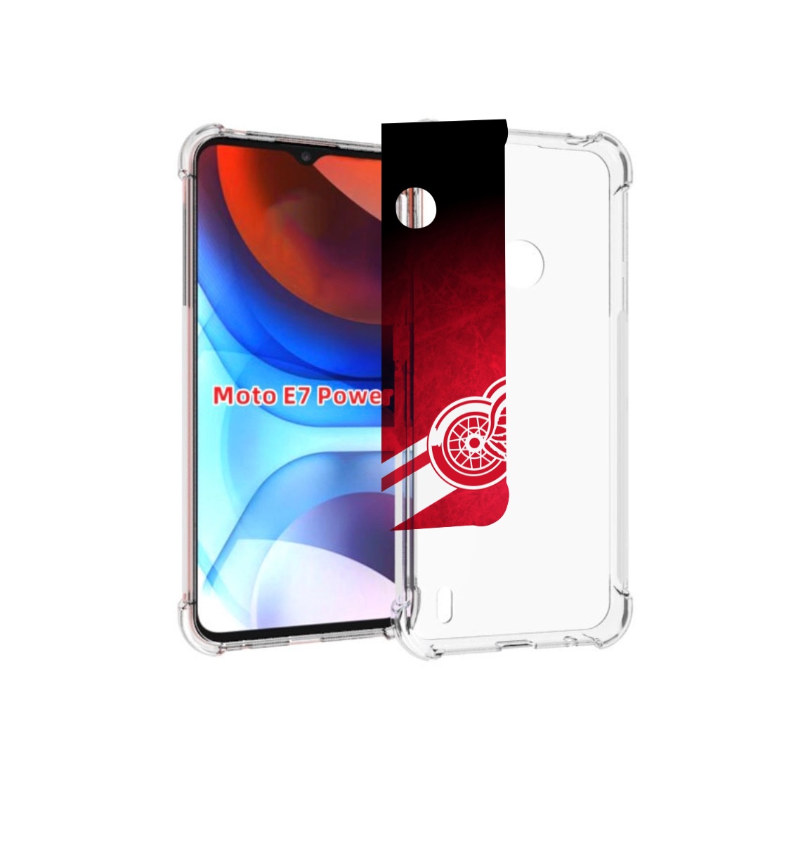 

Чехол MyPads детриот ред вингс мужской для Motorola Moto E7 Power, Прозрачный, Tocco