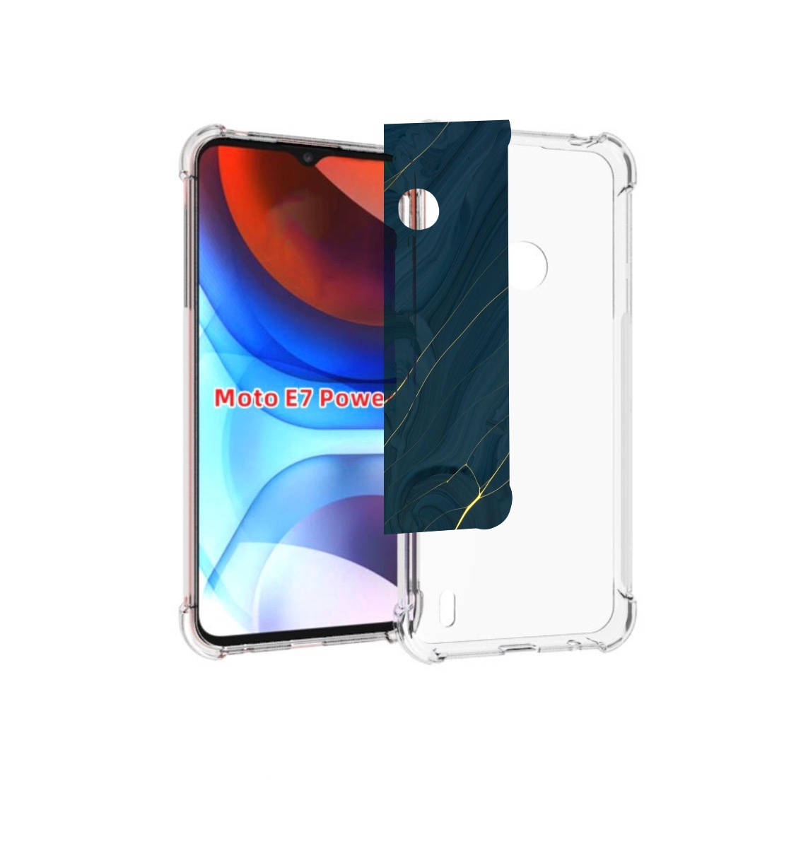 

Чехол MyPads дерево с золотыми трещинами для Motorola Moto E7 Power, Прозрачный, Tocco
