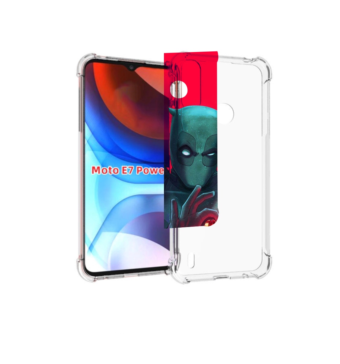 

Чехол MyPads дедпул-в-сердце для Motorola Moto E7 Power, Прозрачный, Tocco