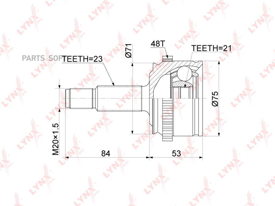 

CO-3926A_ШРУС внешний Lada Vesta 1.6 MT JH3 15>