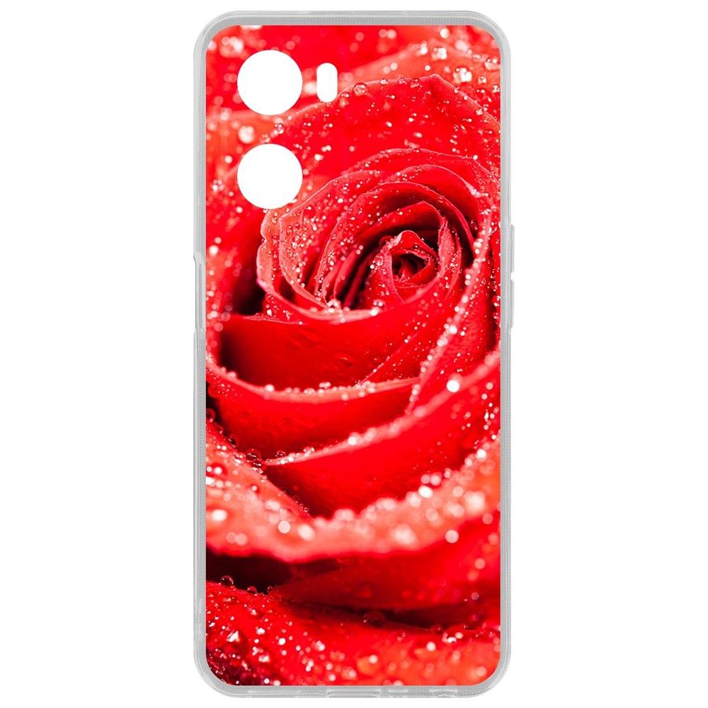 

Чехол Роза для Oppo A57s, Прозрачный