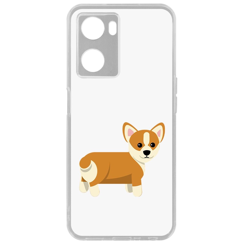 

Чехол Рисованный корги вид 1 для Oppo A57s, Прозрачный