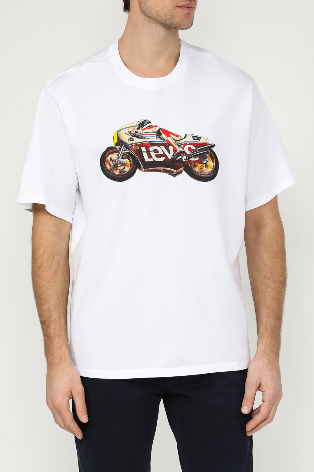 

Футболка мужская Levi's 1614314630 белая L, Белый, 1614314630