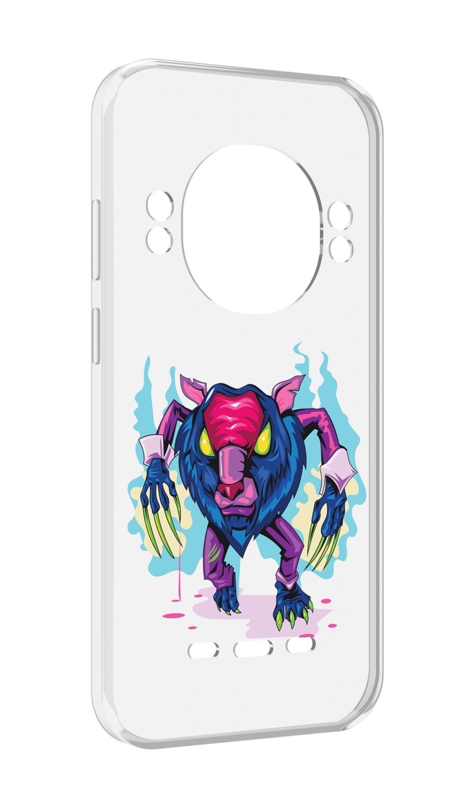 

Чехол MyPads фиолетовая-россомаха для UleFone Power Armor 16 Pro, Прозрачный, Tocco