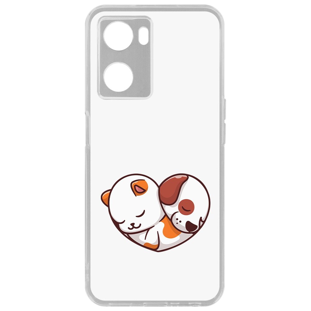 

Чехол Котёнок и Щенок для Oppo A57s, Прозрачный