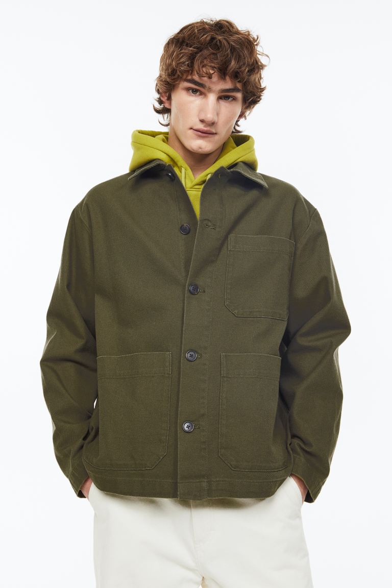 Джинсовая куртка мужская H&M 1146151001 хаки L (доставка из-за рубежа)