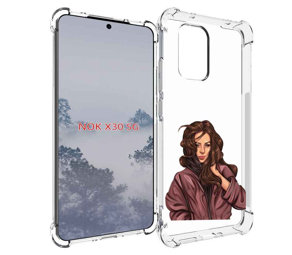 

Чехол MyPads Арт-рисунок-девушки для Nokia X30 5G, Tocco