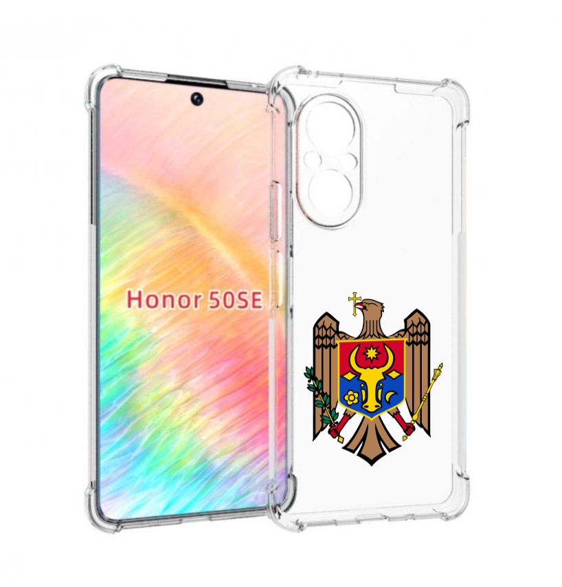 

Чехол бампер MyPads герб-молдовы для Honor 50 SE противоударный, Прозрачный, Tocco