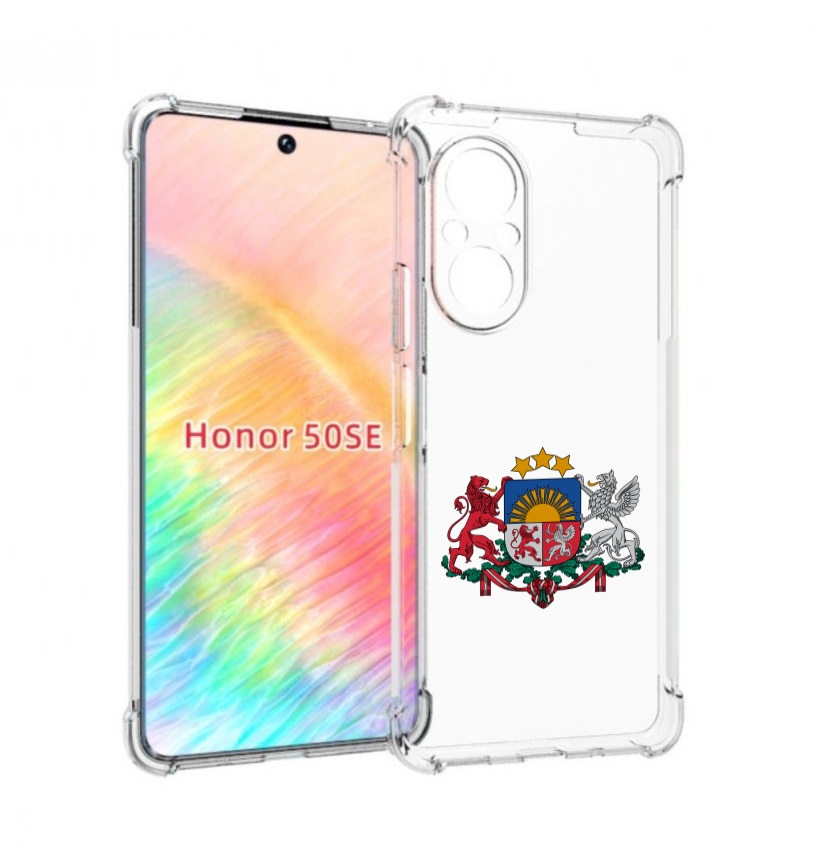 

Чехол бампер MyPads герб-латвии для Honor 50 SE противоударный, Прозрачный, Tocco