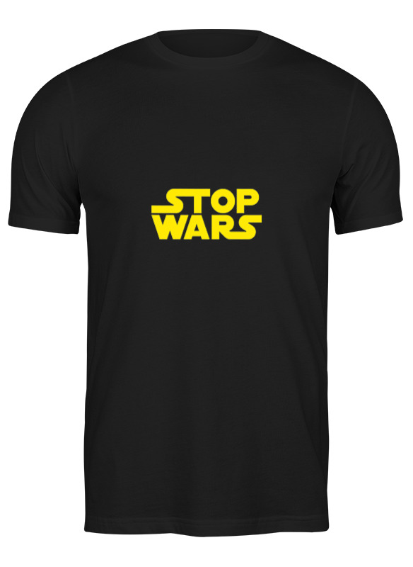 

Футболка мужская Stop wars 3703276 Printio черная S, Stop wars 3703276