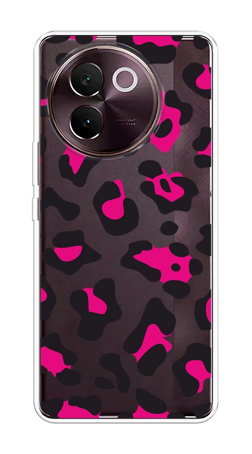 

Чехол на Vivo V30e "Pink cow spots", Черный;розовый, 2610550-1