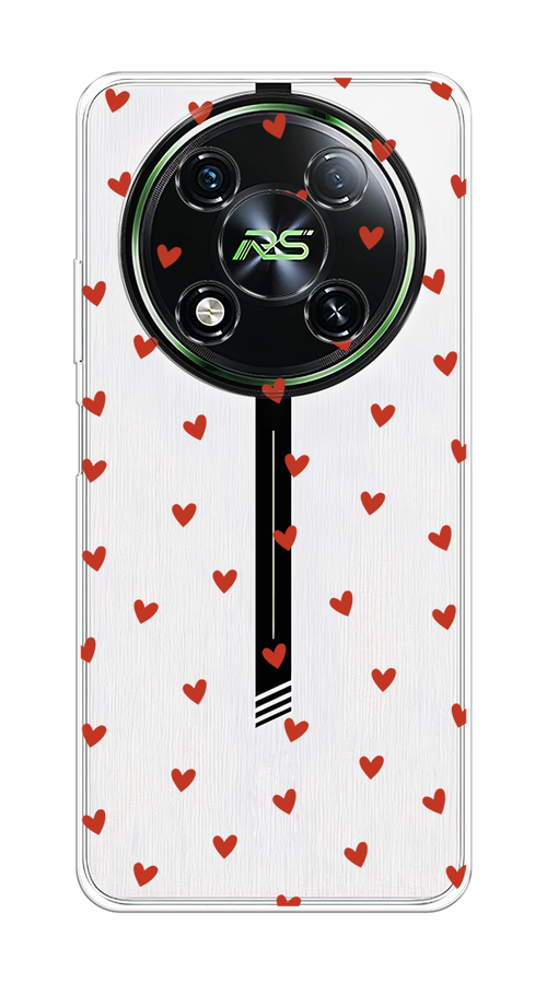 

Чехол на Itel RS4 "Red hearts", Красный;прозрачный, 3202150-1