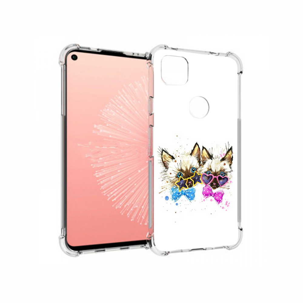 

Чехол MyPads Tocco для Google Pixel 4A милые котята, Прозрачный, Tocco