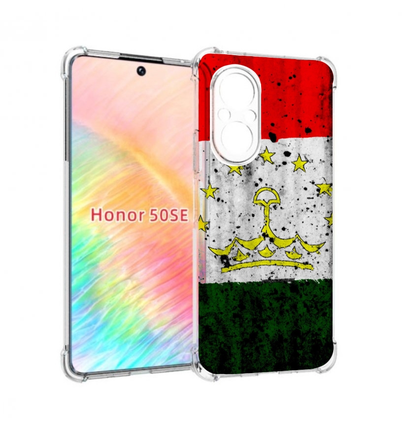 

Чехол бампер MyPads герб флаг таджикистан для Honor 50 SE против, Прозрачный, Tocco