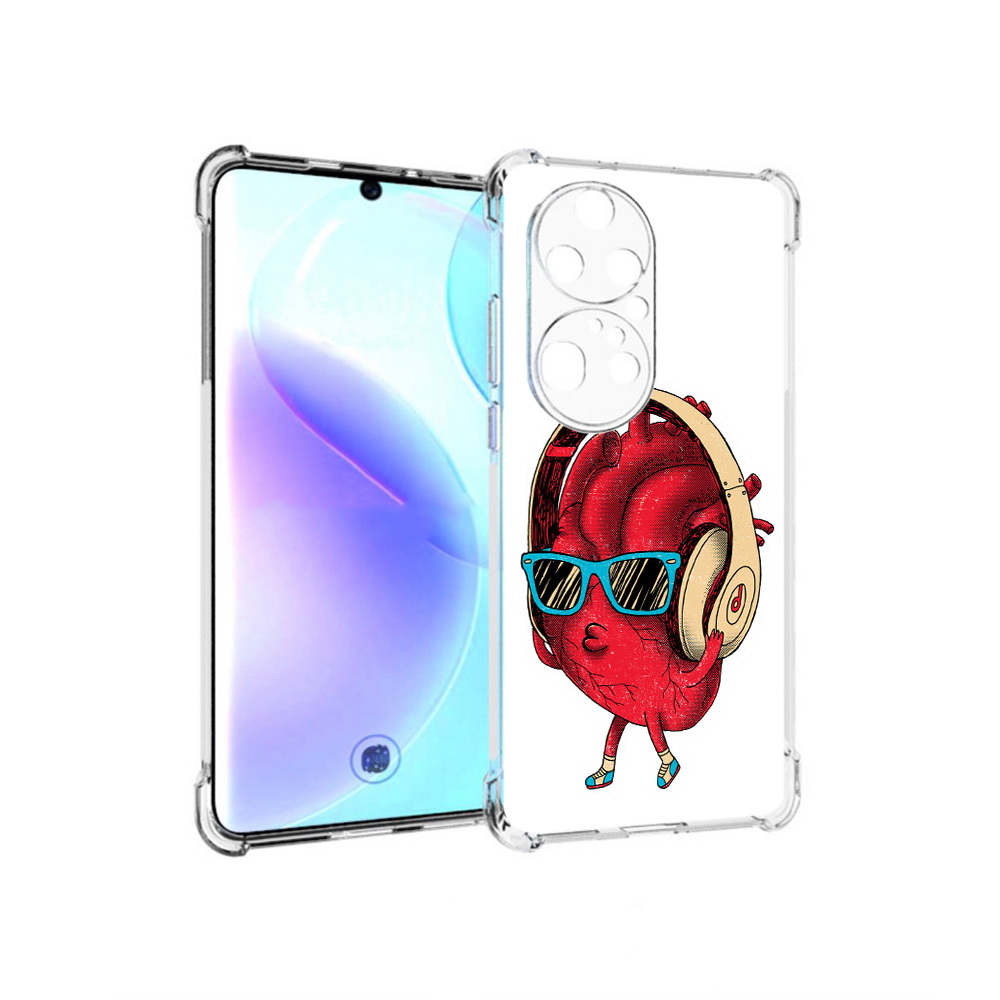 

Чехол MyPads Tocco для Huawei P50 Pro слушай сердце, Прозрачный, Tocco