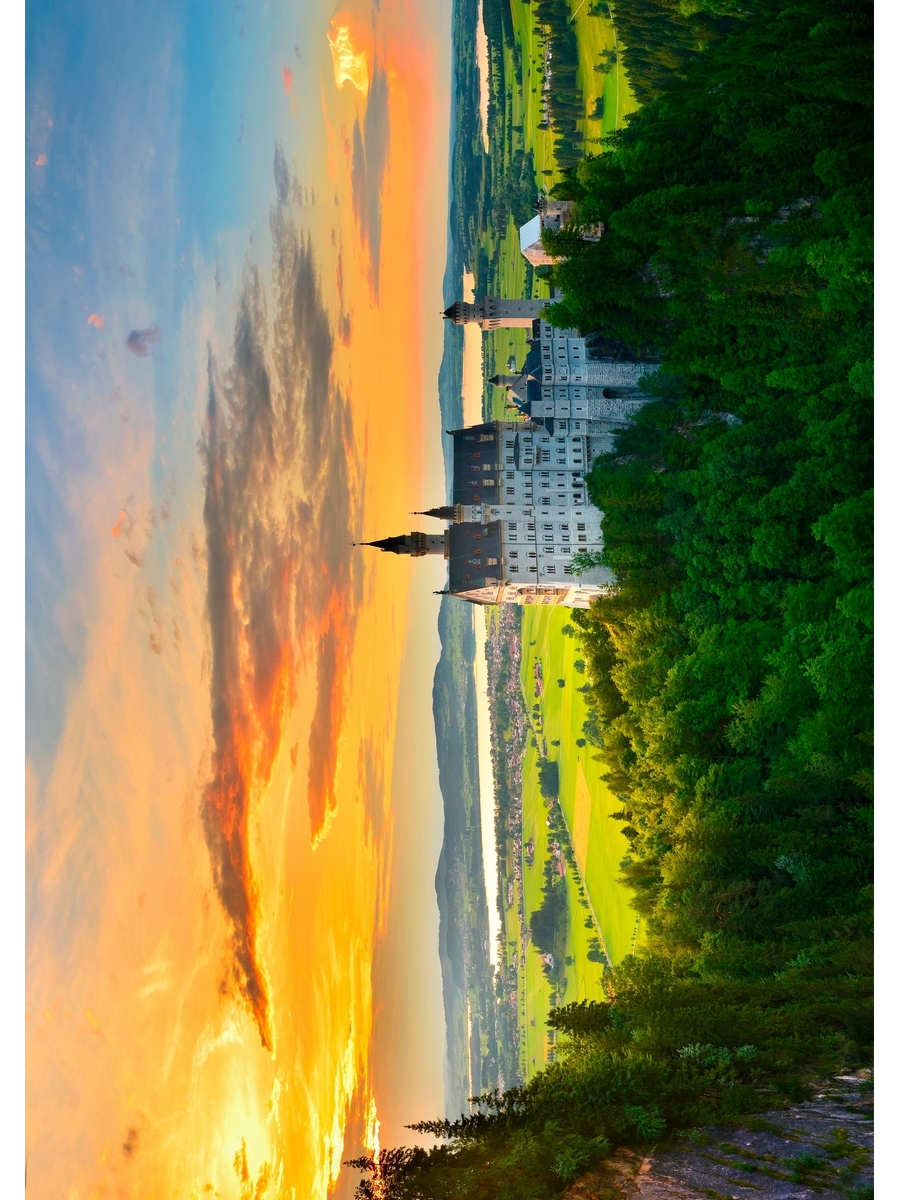 фото Постер drabs а2 замок нойшванштайн на закате, германия