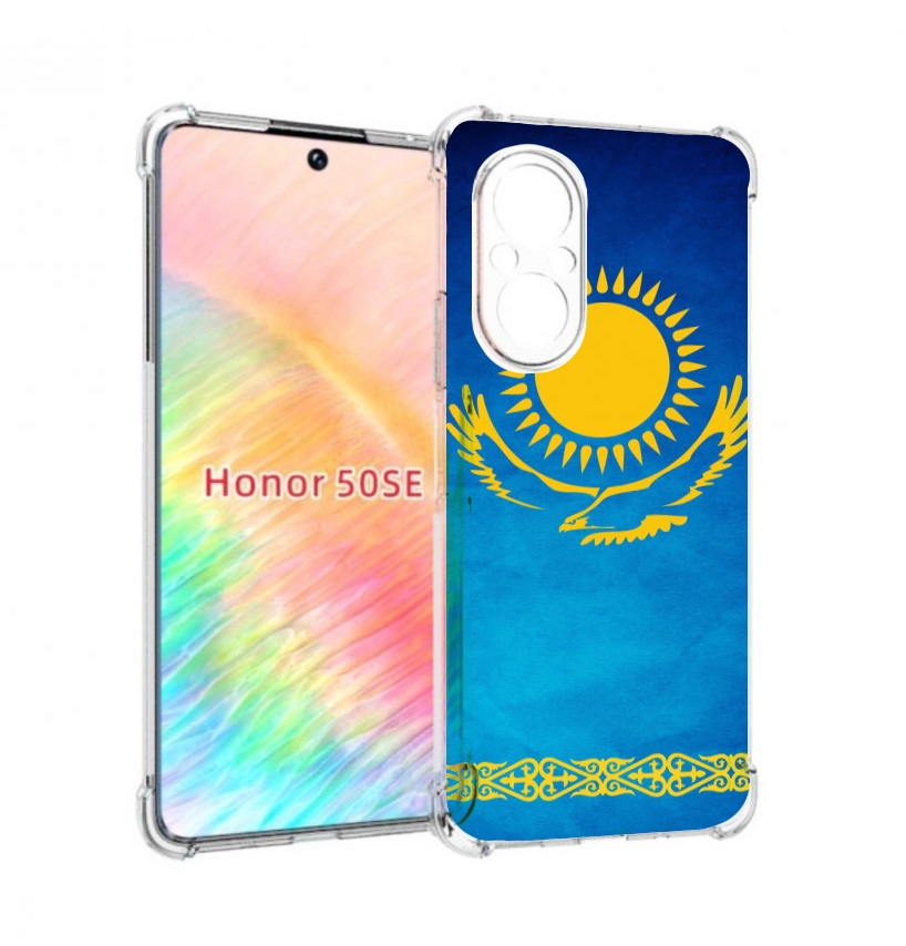 

Чехол бампер MyPads герб и флаг казахстана для Honor 50 SE проти, Прозрачный, Tocco
