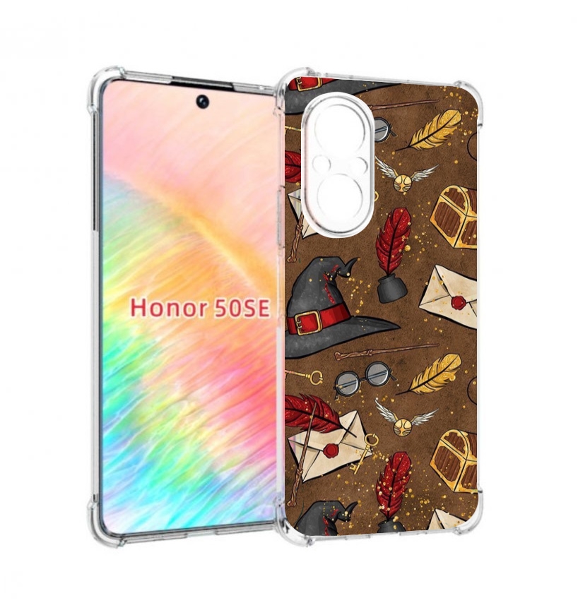 

Чехол бампер MyPads гарри-поттер-вайб для Honor 50 SE противоуда, Прозрачный, Tocco