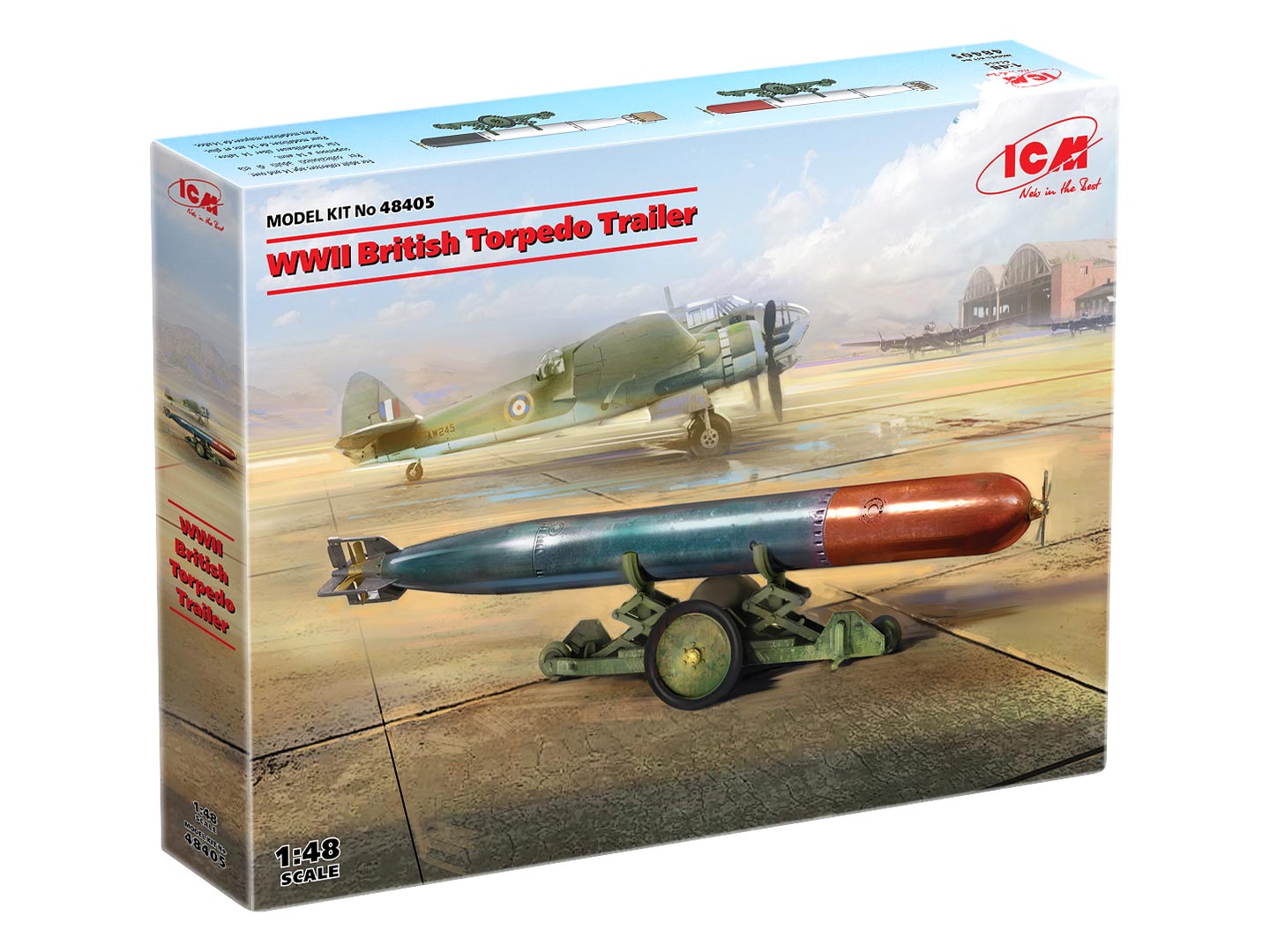 

Сборная модель ICM 1/48 Британская торпедная тележка IIMB 48405