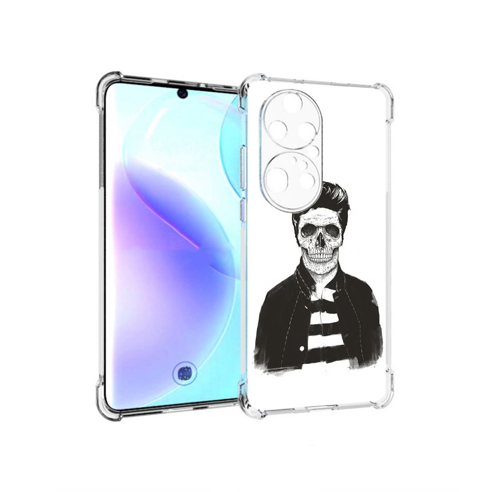 

Чехол MyPads Tocco для Huawei P50 Pro скелет, Прозрачный, Tocco