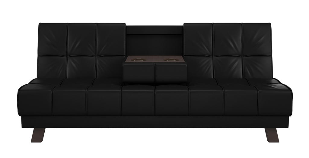 

Диван-кровать 4Home Винсент, 188x85x88 см, Книжка, черный, экокожа, Винсент