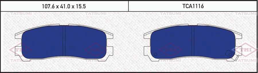 

Колодки тормозные MITSUBISHI GALANT/SPACE 88- задн. Tatsumi TCA1116