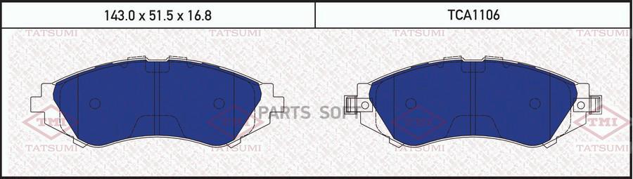 

Колодки тормозные DAEWOO LACETTI/NUBIRA 04- перед. Tatsumi TCA1106