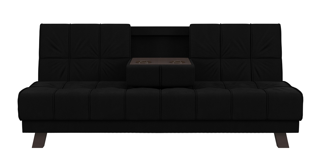 

Диван-кровать 4Home Винсент, 188x85x88 см, Книжка, черный, микровельвет, Винсент