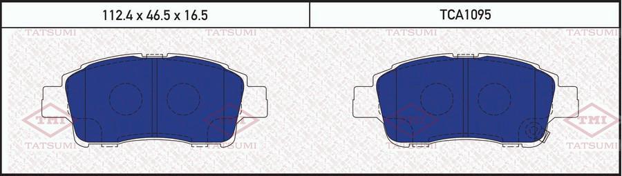 

Тормозные колодки Tatsumi передние дисковые TCA1095