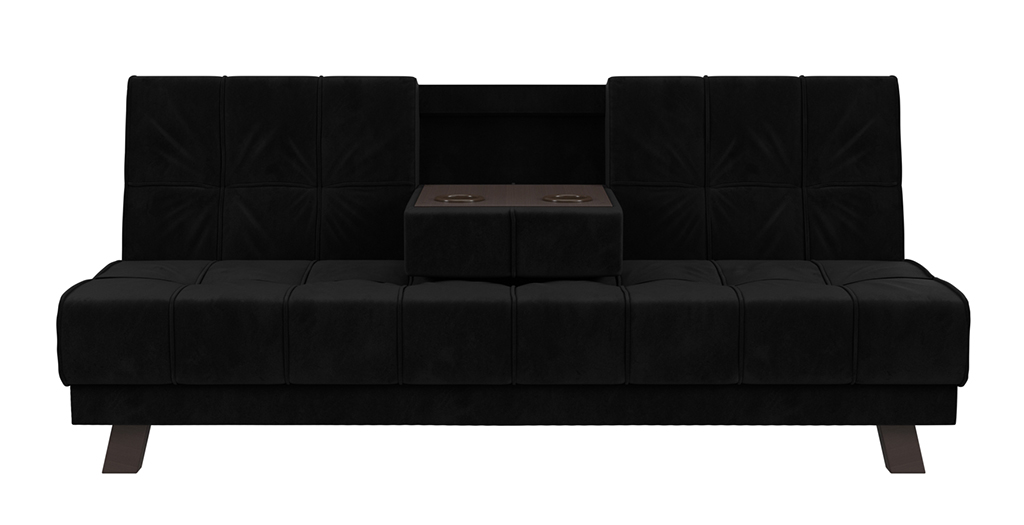 

Диван-кровать 4Home Винсент, 188x85x88 см, Книжка, черный, велюр, Винсент