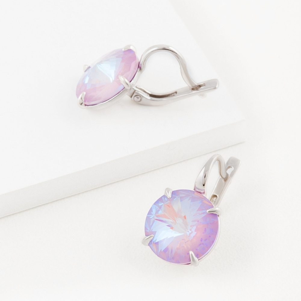 

Серьги женские из серебра НАШЕ ЗОЛОТО Ф1С002пЛ144Д, swarovski, Ф1С002пЛ144Д