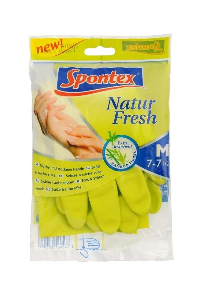 фото Перчатки spontex natur fresh желтый l