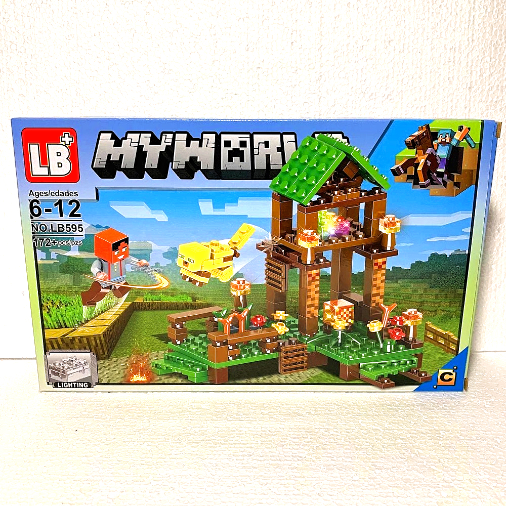 

Конструктор MINECRAFT LB+ MY WORLD "Битва за деревню" 4в1 №LB595 656 деталей, LB595-C