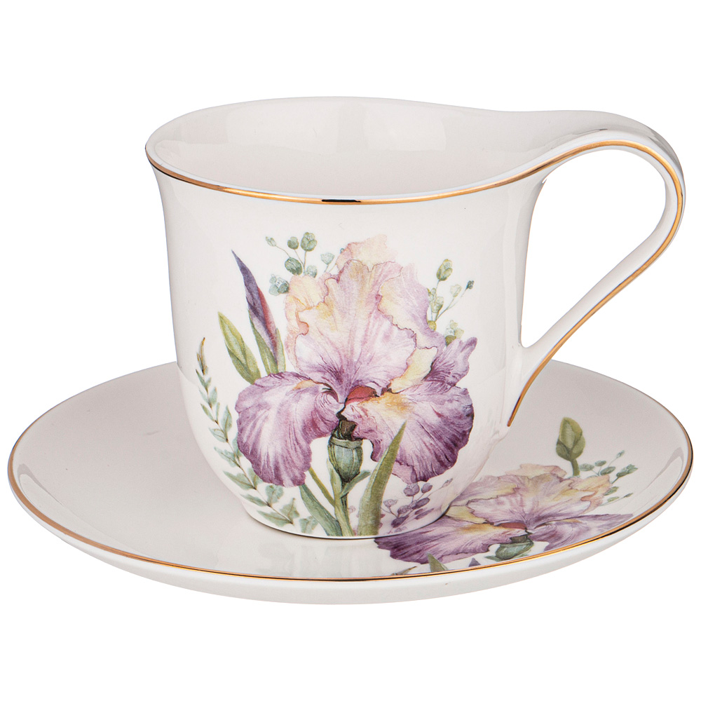 

Чайная пара Lefard Irises чашка 275мл, блюдце, фарфор 590-479_, Разноцветный