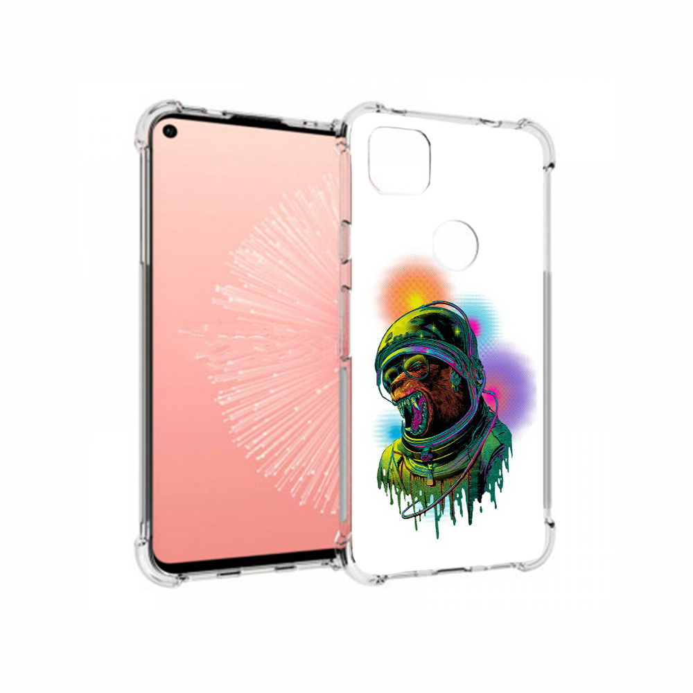 

Чехол MyPads Tocco для Google Pixel 4A медведь космонавт, Прозрачный, Tocco