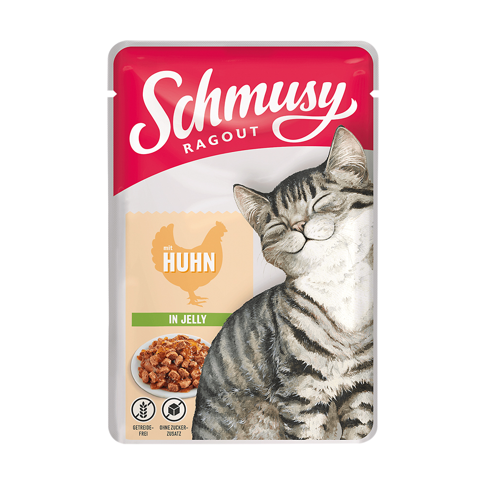 фото Влажный корм для кошек schmusy , курица в желе 100г