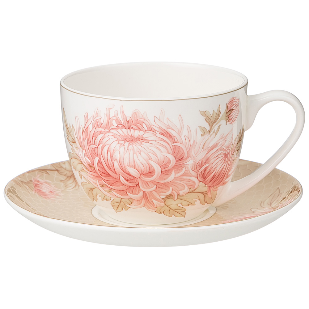 

Чайная пара Lefard Астра чашка 330мл блюдце фарфор 415-2160_, Разноцветный