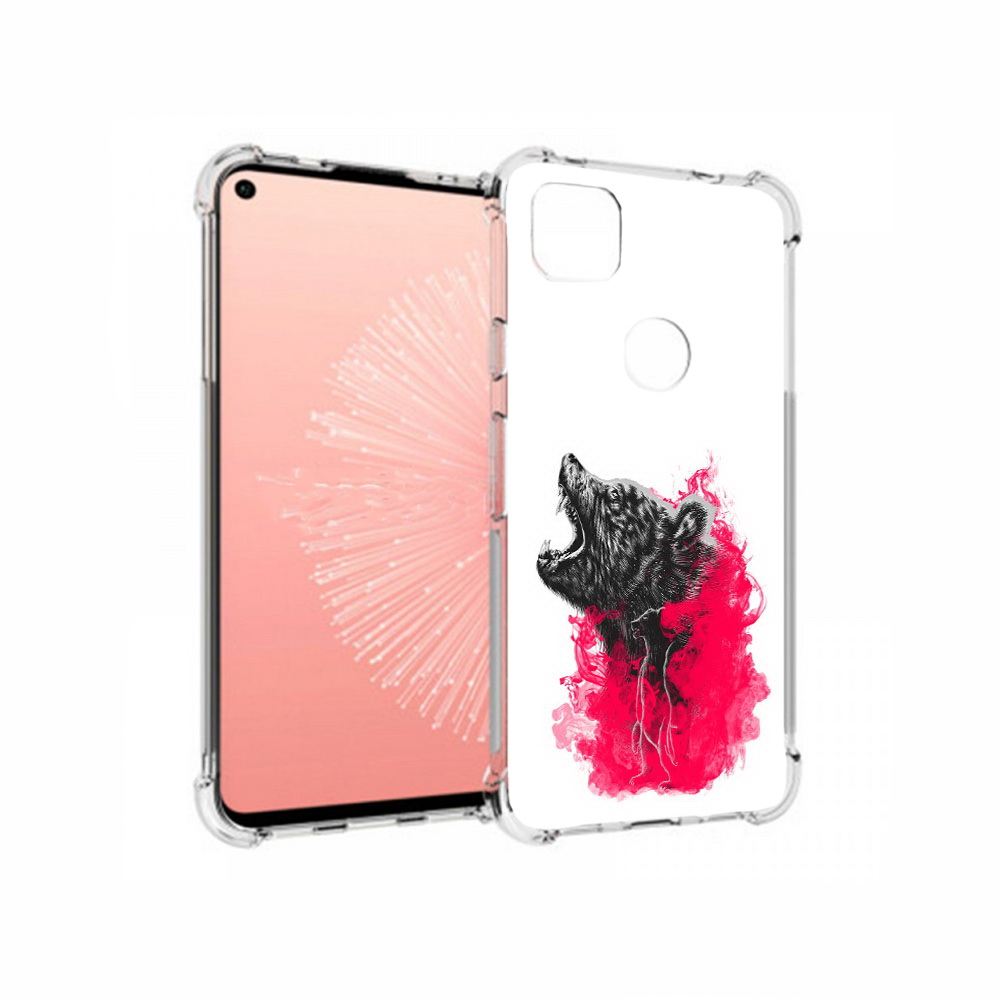 

Чехол MyPads Tocco для Google Pixel 4A медведь в дымке, Прозрачный, Tocco