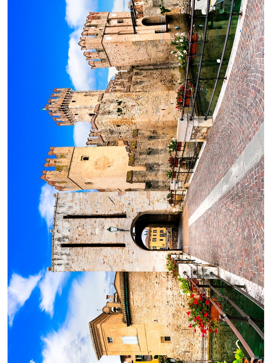 фото Постер drabs а2 замок скалигеров у озера гарда, италия