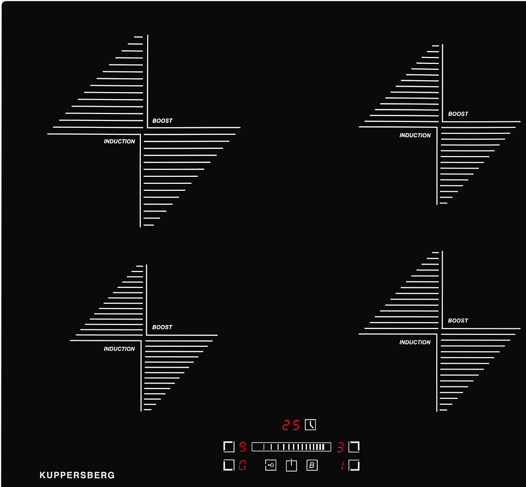 

Встраиваемая варочная панель индукционная KUPPERSBERG ICS 606 черный, ICS 606